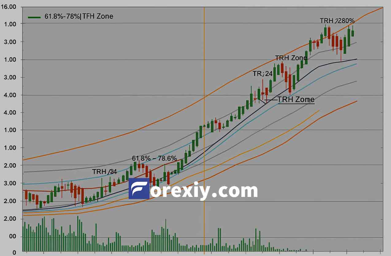 مثال‌هایی از کاربرد نواحی بازگشت قیمت و TRH زون در بازار فارکس